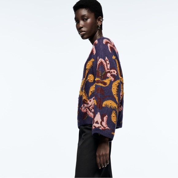 ZARA EMBROIDERED KNIT SWEATER - Picture 6 of 11